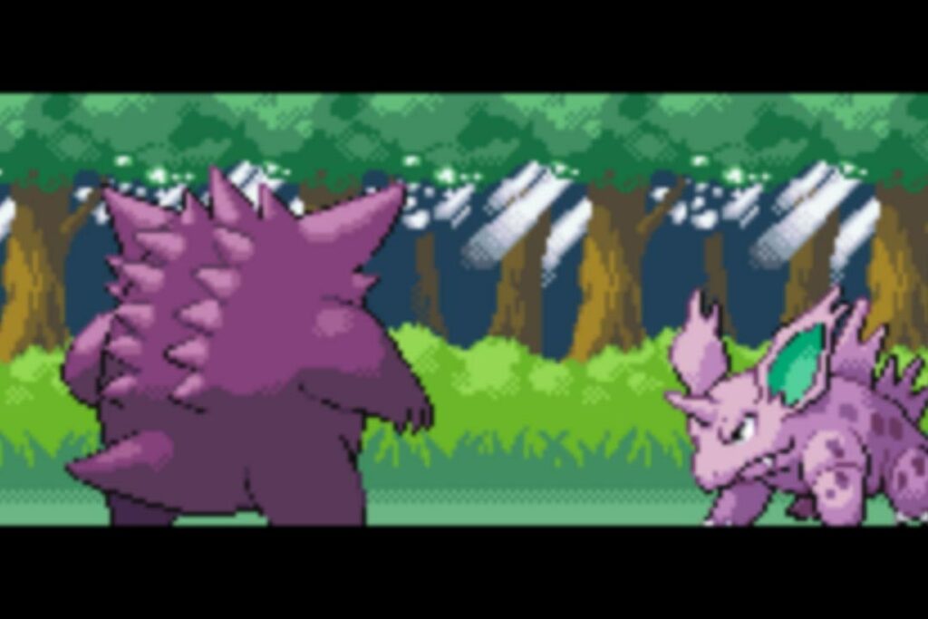 Pokemon fight on the game
